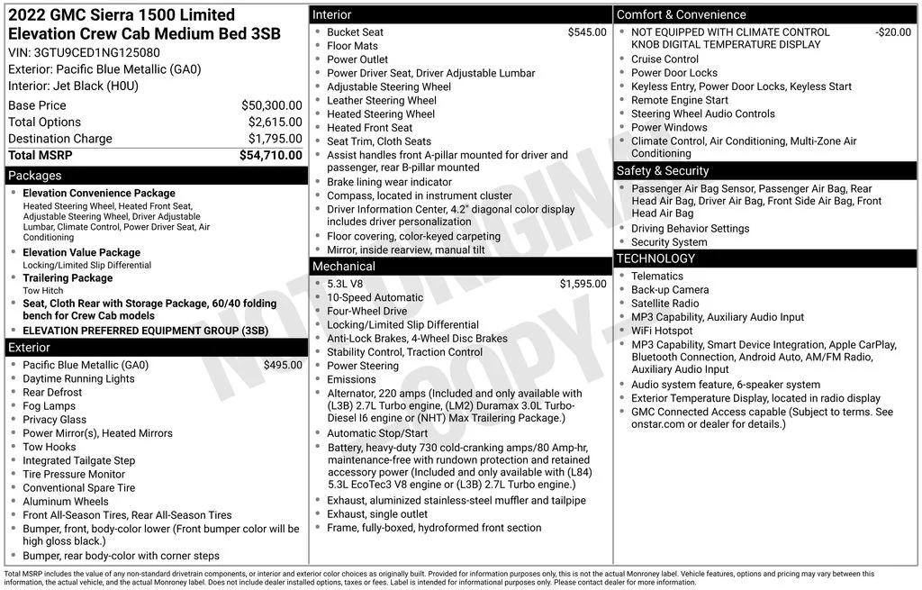 gmc sierra 1500 limited 2022 3GTU9CED1NG125080 image gmc sierra 1500 limited 2022 3GTU9CED1NG125080 image